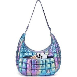 Women's Dazzling Purple 1 Small Shoulder Purse Soft Fluffy Crossbody Hand Bags